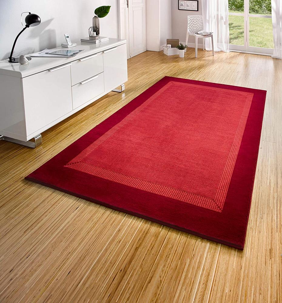 Design Velours Teppich Band Rot - 200x290x0,9cm Bild 1