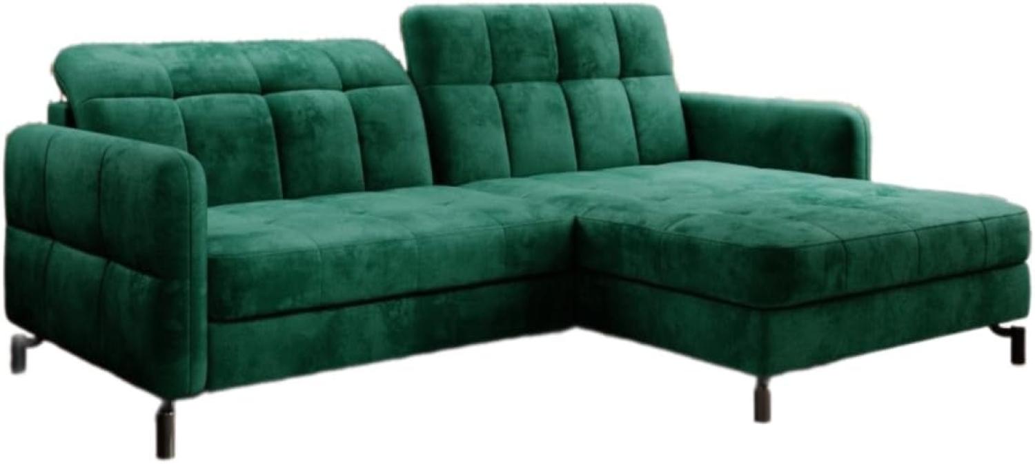 Designer Sofa Loria mit Schlaf- und Klappfunktion Grün Rechts Bild 1