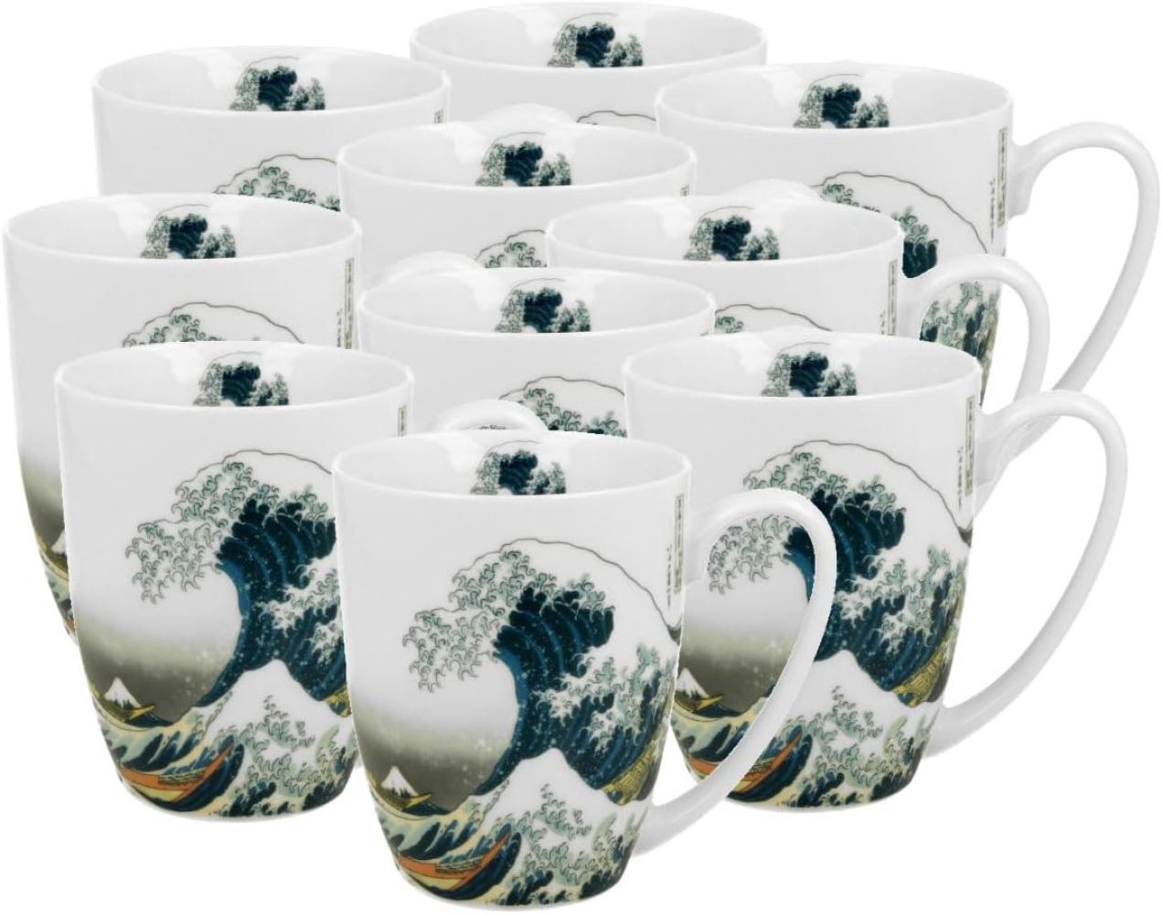 DUO ART GALLERY Klassischer Becher 350 ml GREAT WAVE New Bone China Porzellan Bild 1