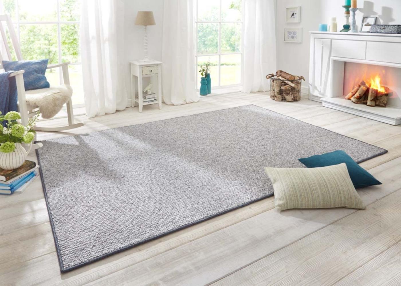 Woll-Optik Teppich Wolly Grau - 200x300x0,1cm Bild 1
