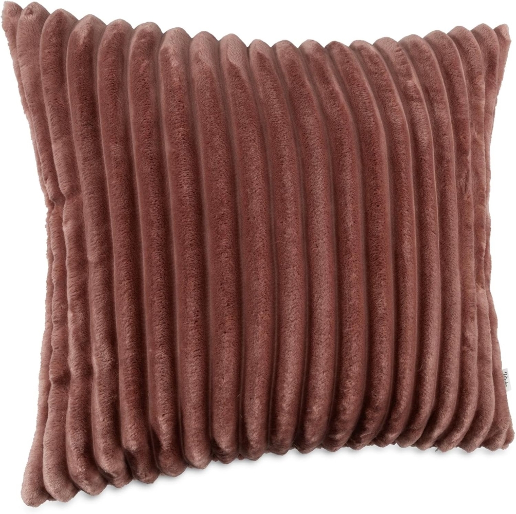 Kisska Dekokissen Kissenhülle LILLI BIG CORD Velour Zierkissen Ambiente Dekorieren, Kissenüberzug ohne Füllung BIG-Cord UNI 40x40cm Einfarbig Rosa Bild 1