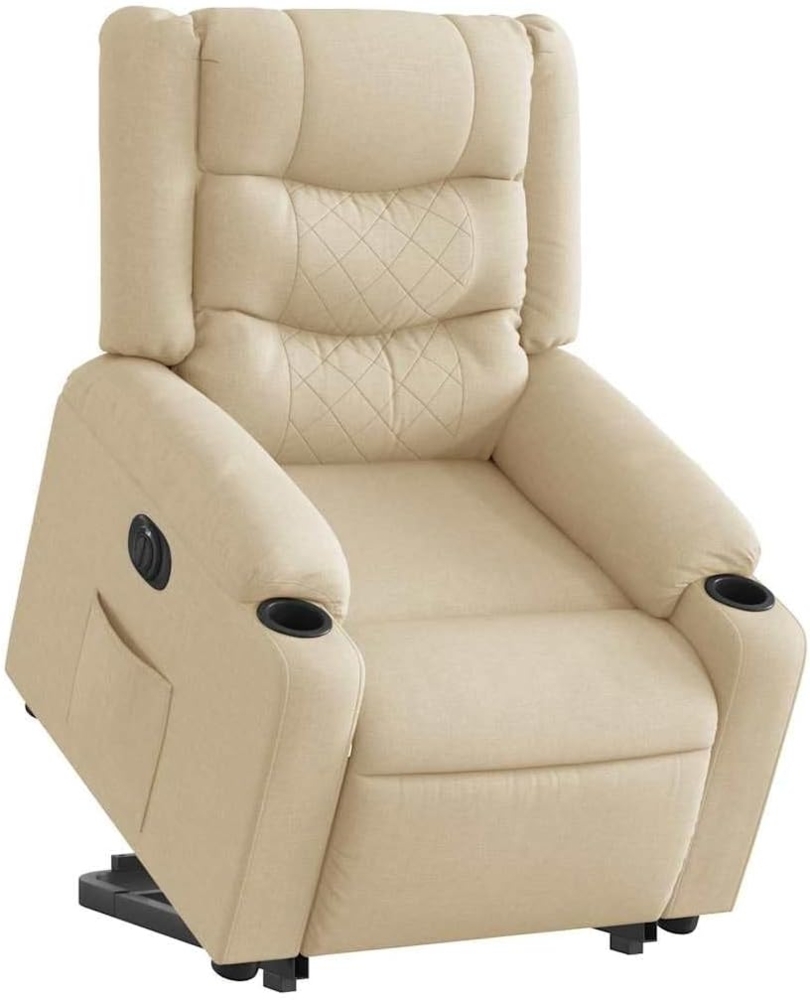 Relaxsessel mit Aufstehhilfe Elektrisch Creme Stoff 3310280 Bild 1