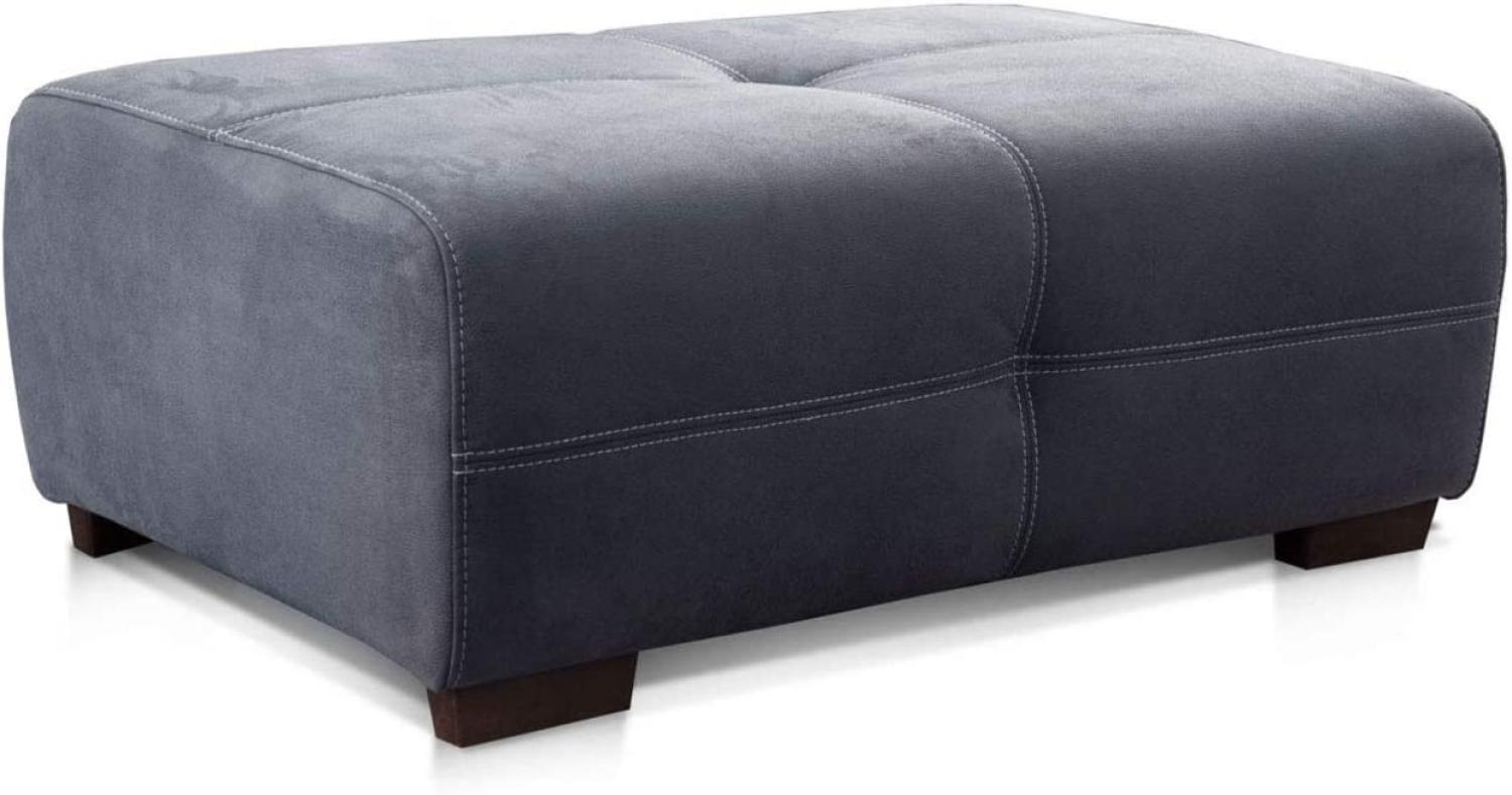 Cavadore Hocker Mavericco / XXL Sofahocker im modernen Design / Mikrofaser / Passend zu Big Sofa und Ecksofa Mavericco / 108 x 71 x 41 cm (BxHXT) / Mikrofaser Grau Bild 1