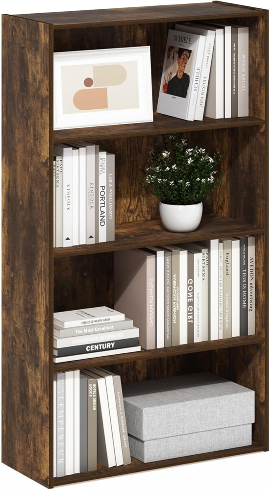 Furinno Pasir 4-stufiges offenes Regal, Bernsteinkiefer Bild 1