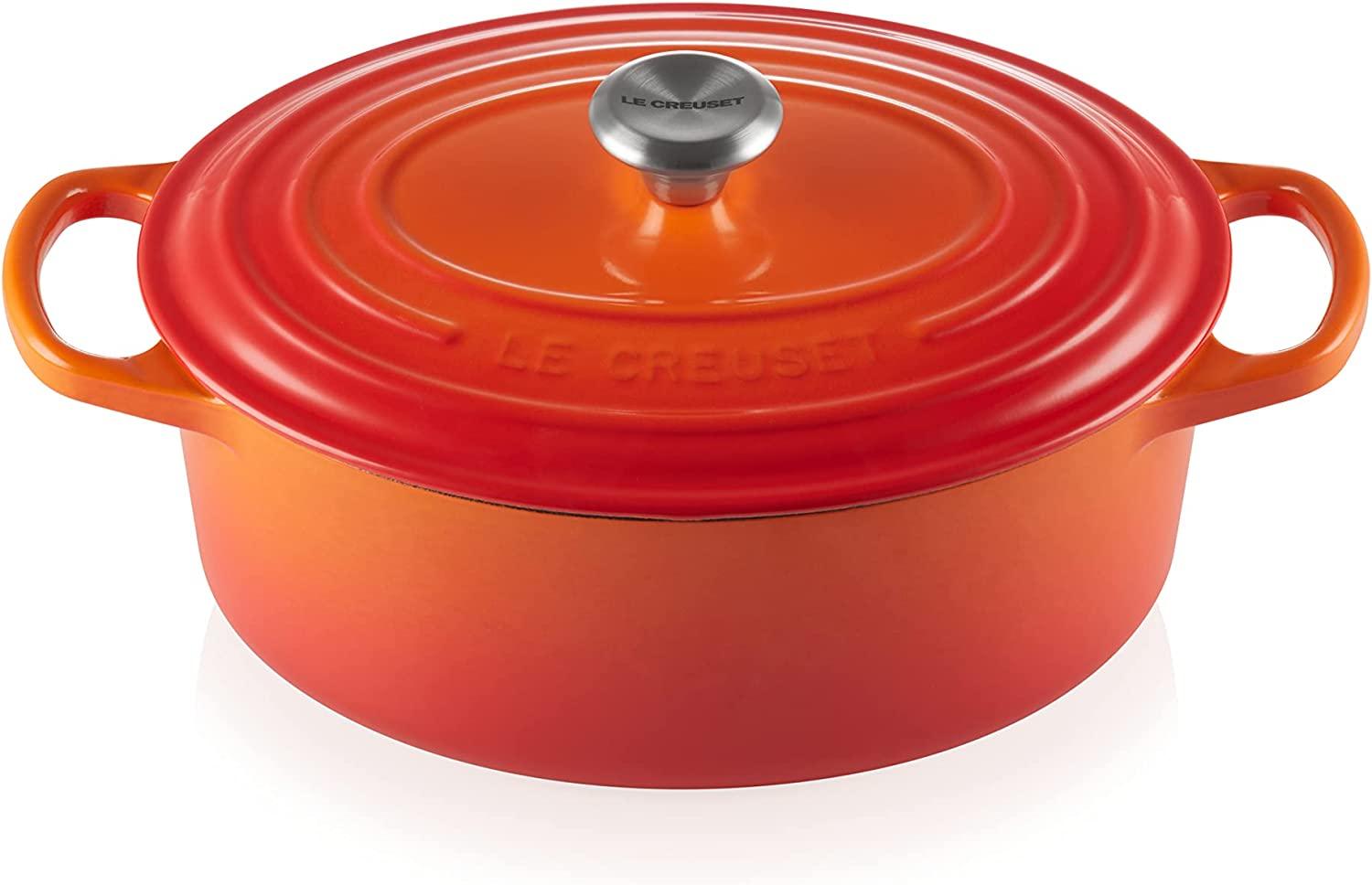 Le Creuset Bräter 'Signature' , Gusseisen , Oval, für alle Herdarten und Induktion geeignet, Ofenrot, 29,0 cm Bild 1