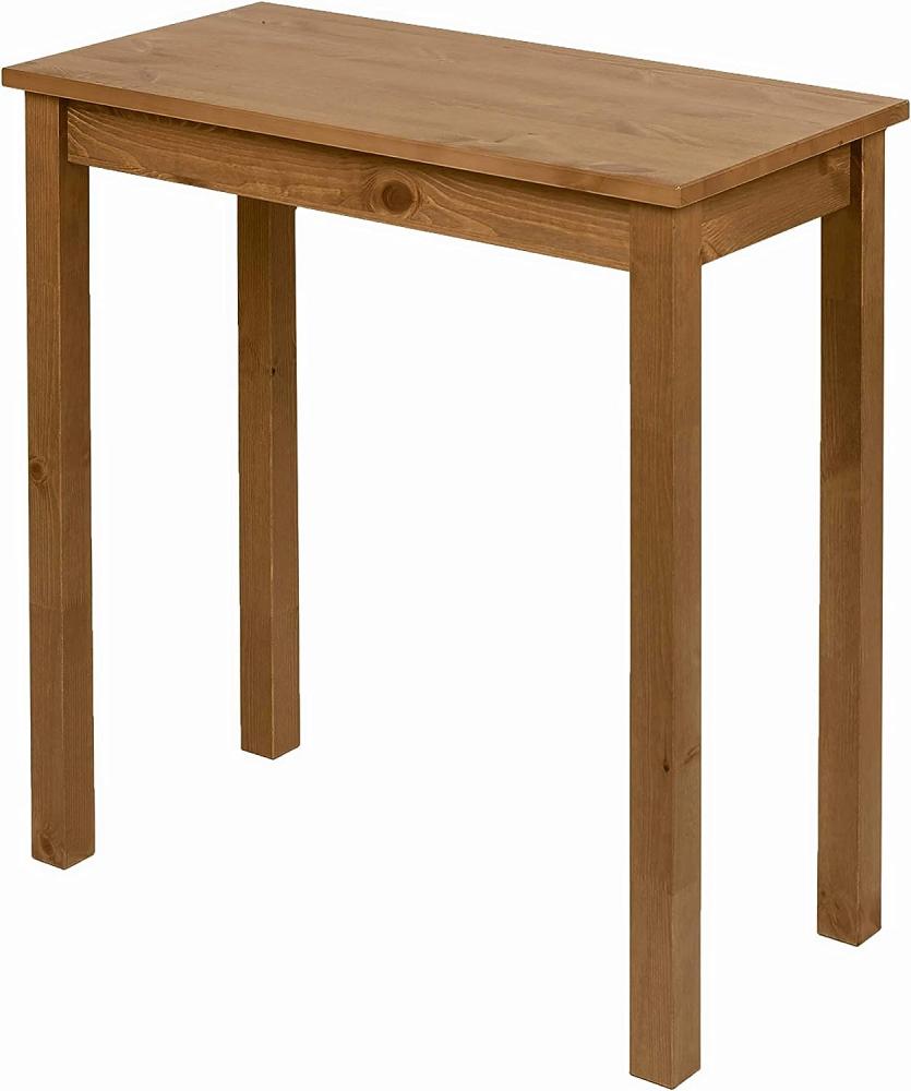 hagge home Skandinavisch Holz Schreibtisch Schminktisch Esstisch Computertisch PC Tisch Konsolentisch Homeoffice Esszimmertisch Wohnzimmertisch Schlafzimmertisch Arbeitszimmertisch 75x38, 75cm, Braune Bild 1