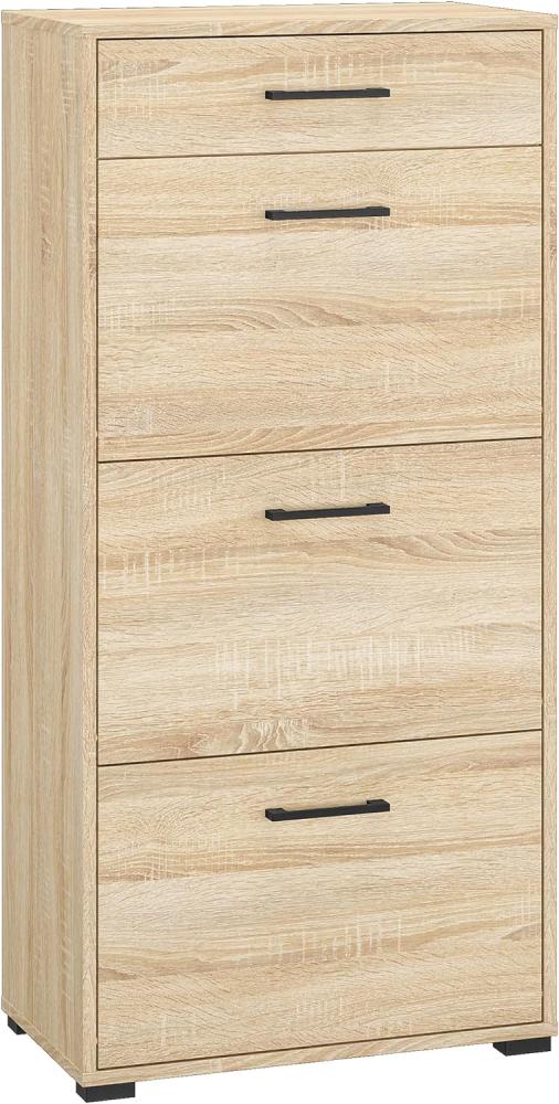 Schuhschrank Caro Dielenschrank 60x34x126 cm sonoma Eiche hell Bild 1