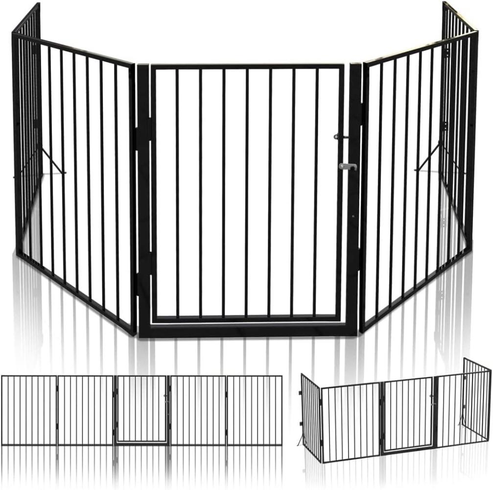 VOUNOT Rasenkante verzinkt Metall 20m, verzinkt Beeteinfassung Beetumrandung Mähkante, Länge 100cm Höhe 18cm, 20 Stück Bild 1