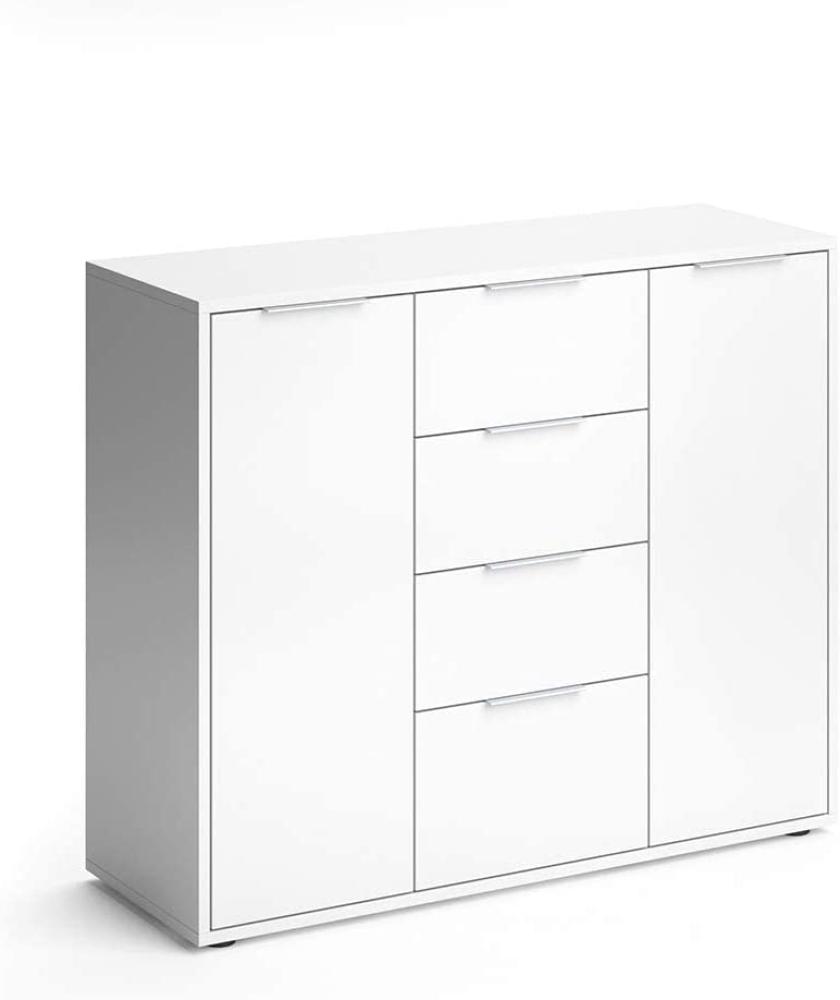 VICCO Sideboard LEON Kommode Schrank Weiß Fernsehschrank TV Anrichte Highboard Bild 1