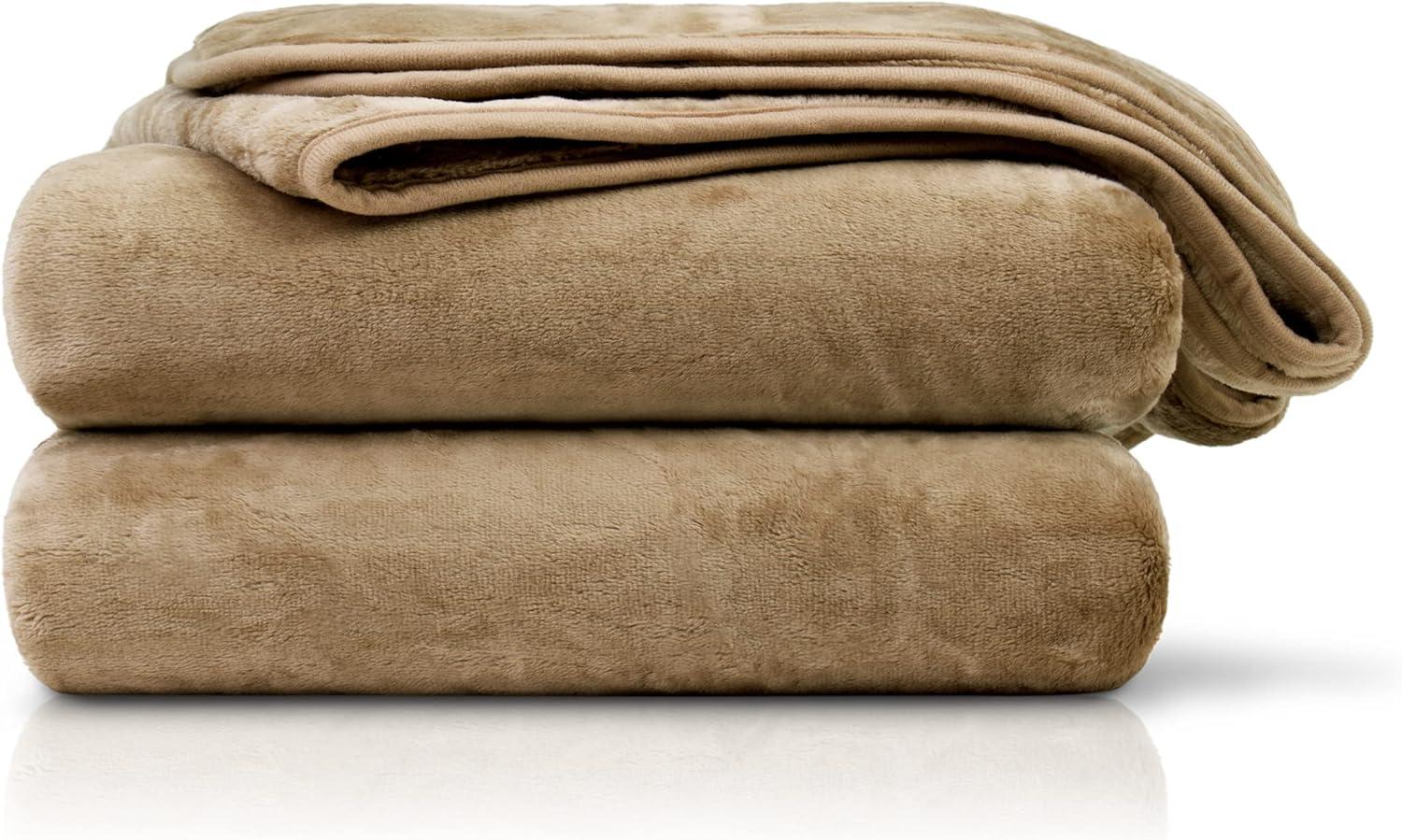 Amago - Kuscheldecke, Cashmere-Feeling, 130 x 170 cm - Taupe Bild 1