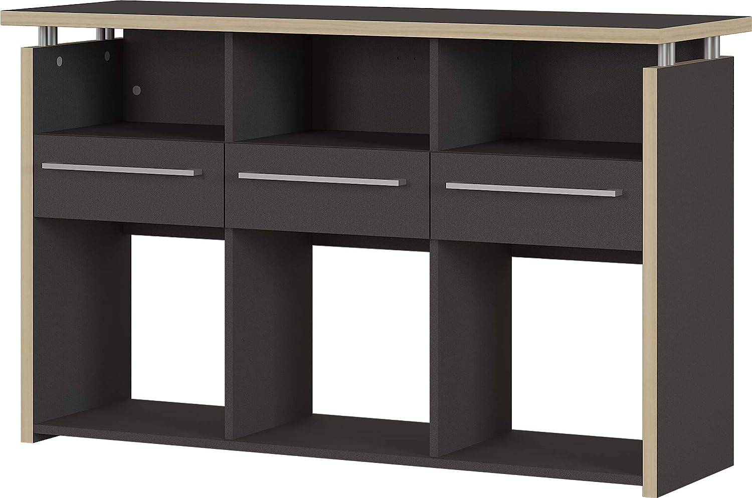 Kommode, Aktenschrank, Schreibtischverlängerung für Bürotisch 'DUO' anthrazit Rosales, ca. 123 cm Bild 1