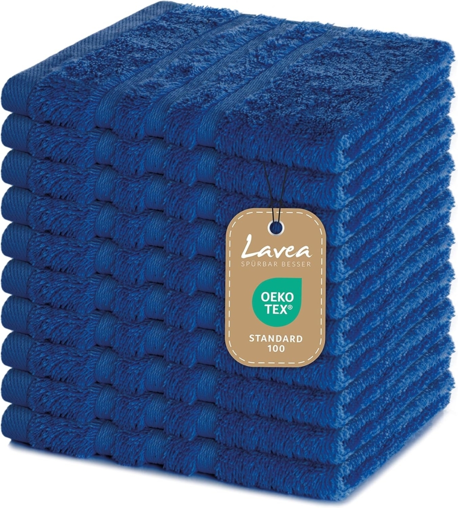 Lavea Seiftuch Elena, 30x30cm aus 100% Baumwolle, einzigartig weiche Seiftücher (Set, 10-St), ideal für die schonende Reinigung von Gesicht und Händen Bild 1