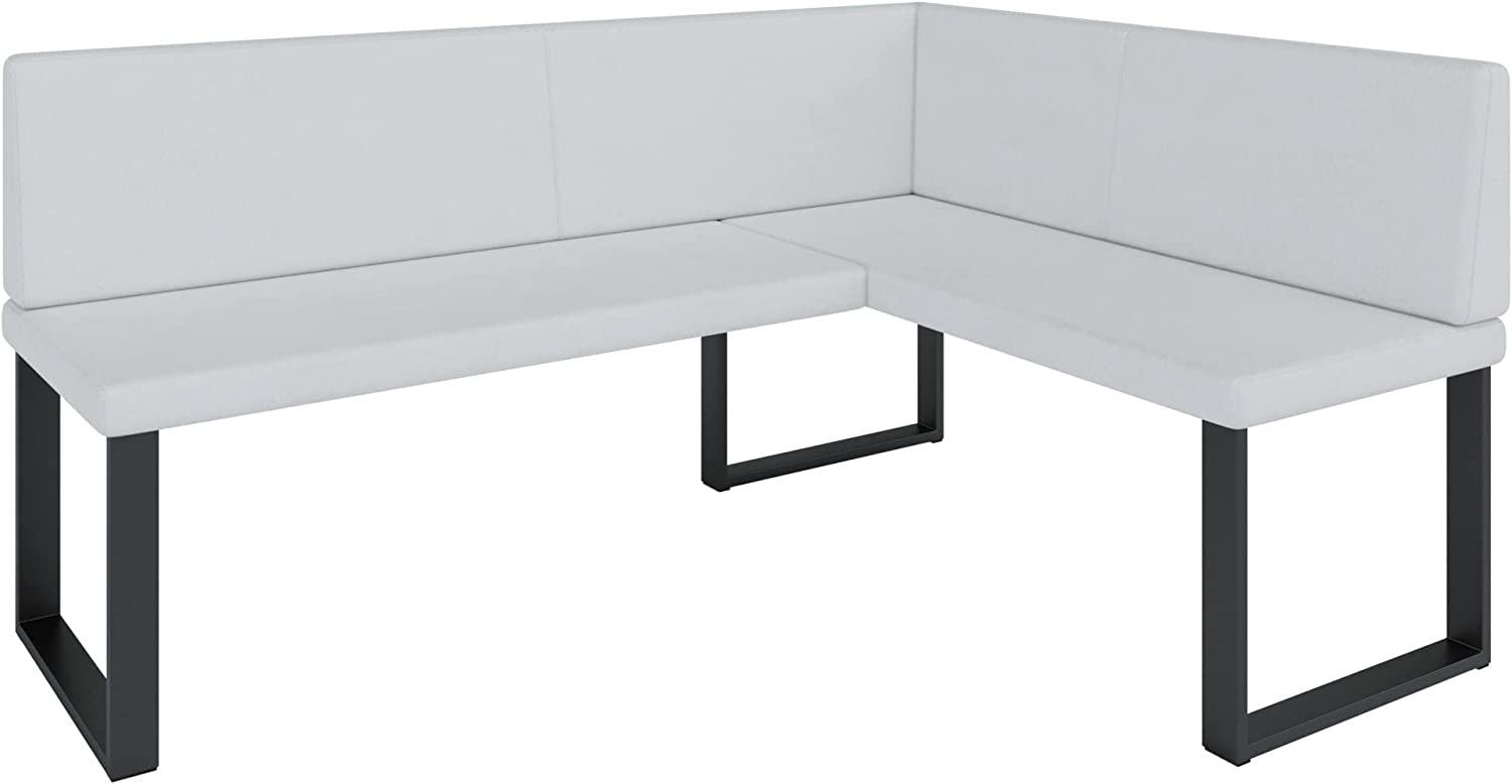 Eckbank Akiko Metal - Eckbankgruppe für Ihrem Esszimmer, Küche modern, Sitzecke, Essecke. Perfekt für Küche, Büro und Rezeption. Solide und Starke Verarbeitung. (Soft 17, 168x128cm rechts) Bild 1