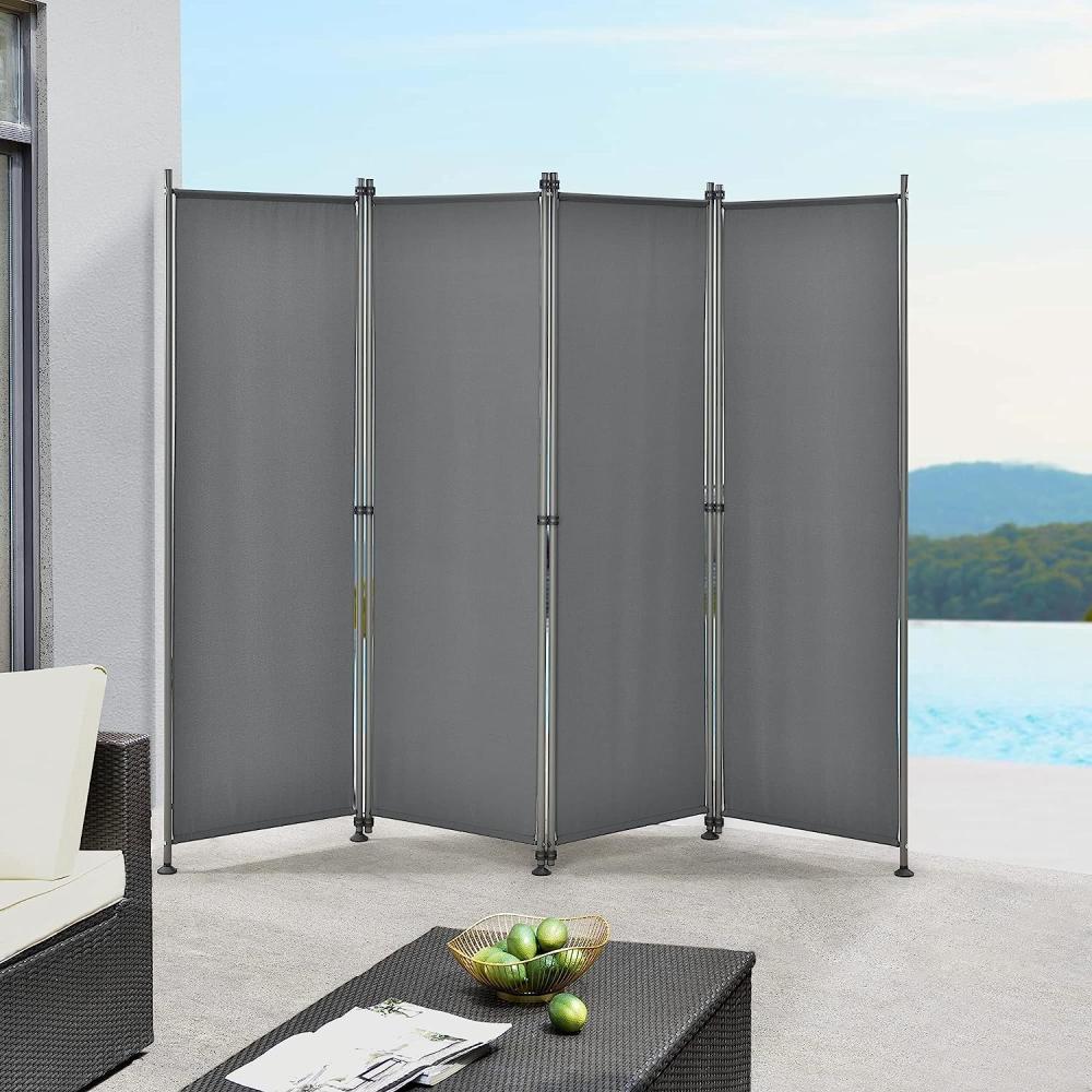 Trennwand Modica Outdoor 170x215 cm Mittelgrau pro. tec Bild 1