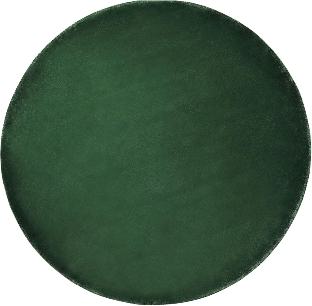 Teppich dunkelgrün ø 140 cm Kurzflor GESI II Bild 1
