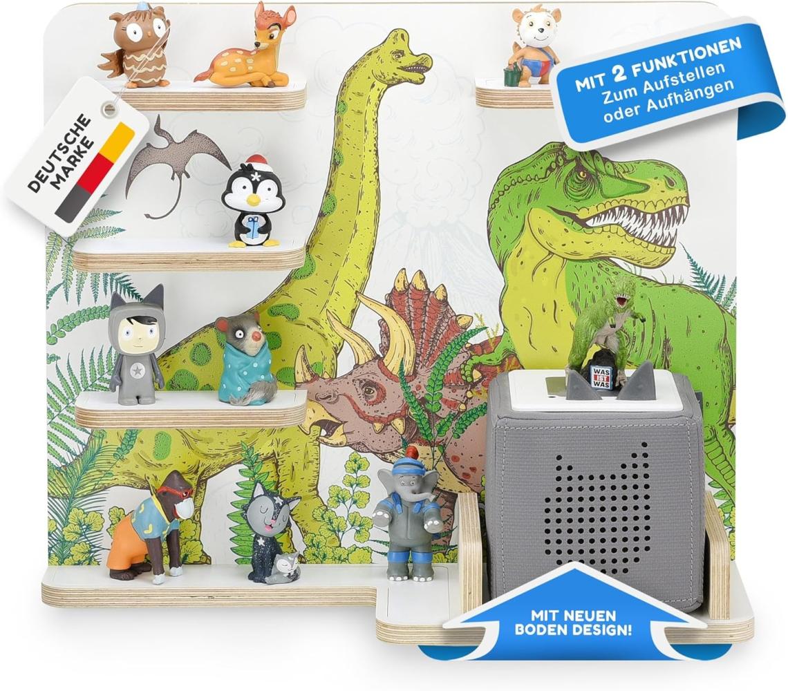 stadtecken Kinderregal Dinosaurier, Regal für die Toniebox und ca. 35 Tonies, Passend für ca. 35 Tonies Bild 1