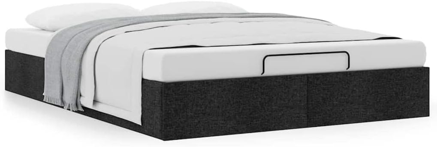 Ottoman-Bett ohne Matratze Schwarz 140x190 cm Stoff 3310877 Bild 1