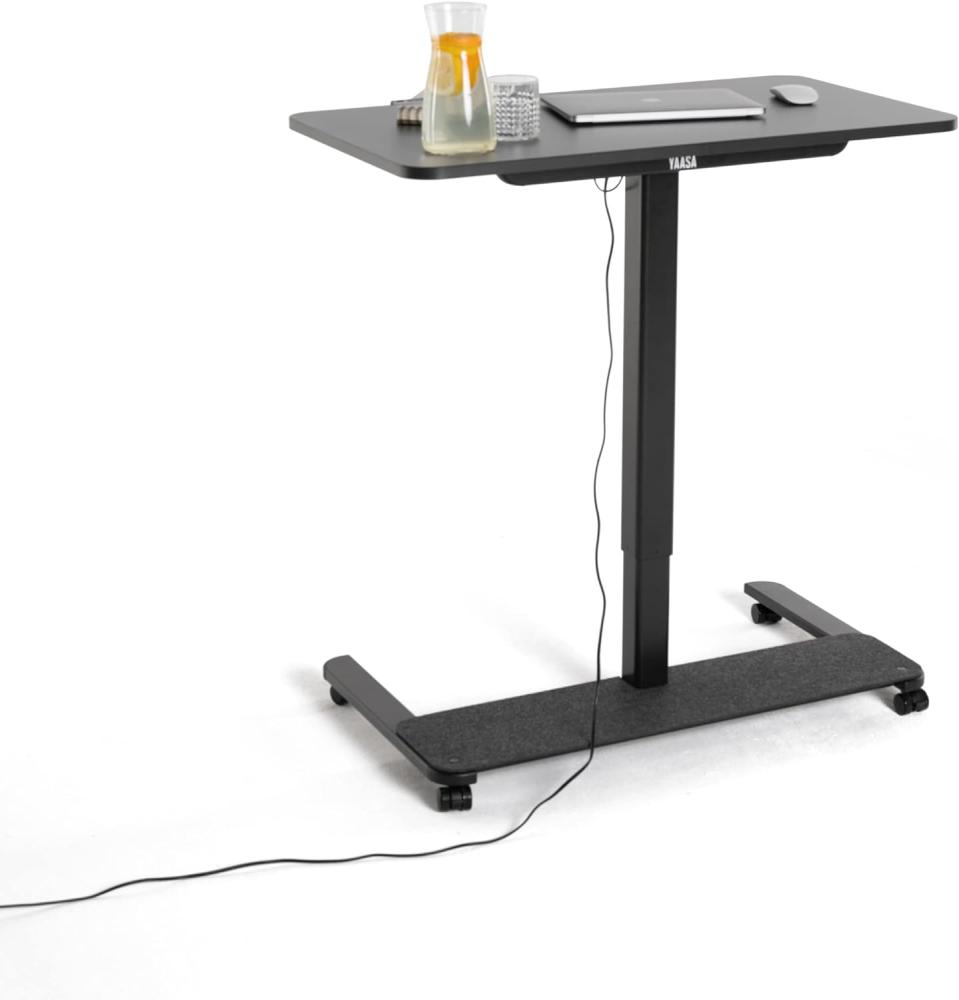 Yaasa Desk One Elektrisch Höhenverstellbarer Schreibtisch, 91 x 51 cm, Stehpult in Dunkelgrau/Schwarz, Kleiner Homeoffice Tisch, 70 – 120 cm höhenverstellbar Bild 1