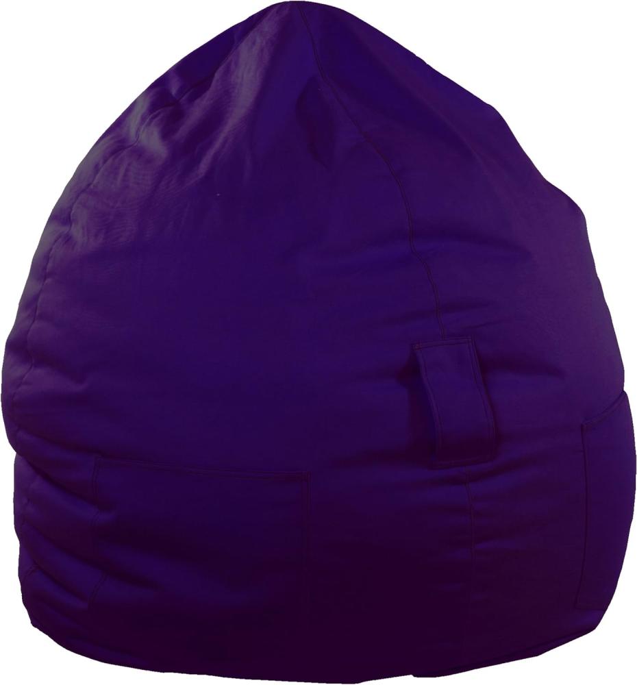 Kinzler S-10053/50 Sitzsack Kimi, ca. Ø65 x H75 cm, klassische Tropfenform, Outdoor Indoor, in vielen verschiedenen Farben, mit Innensack, brombeer Bild 1