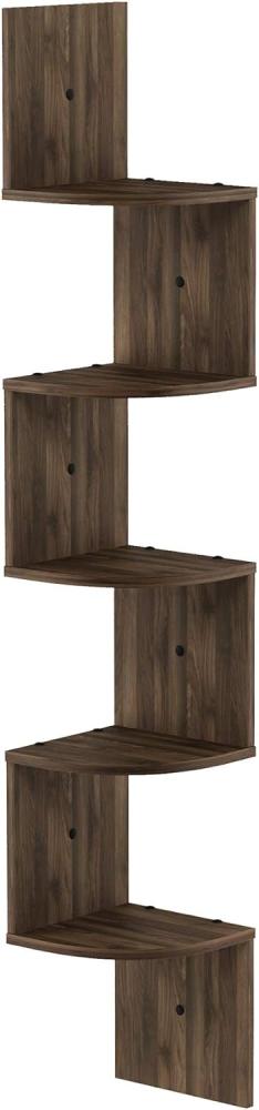 Furinno Rossi 5-stufiges Wandregal, Holz, Espresso, 19. 81 x 19. 81 x 123. 95 cm Bild 1