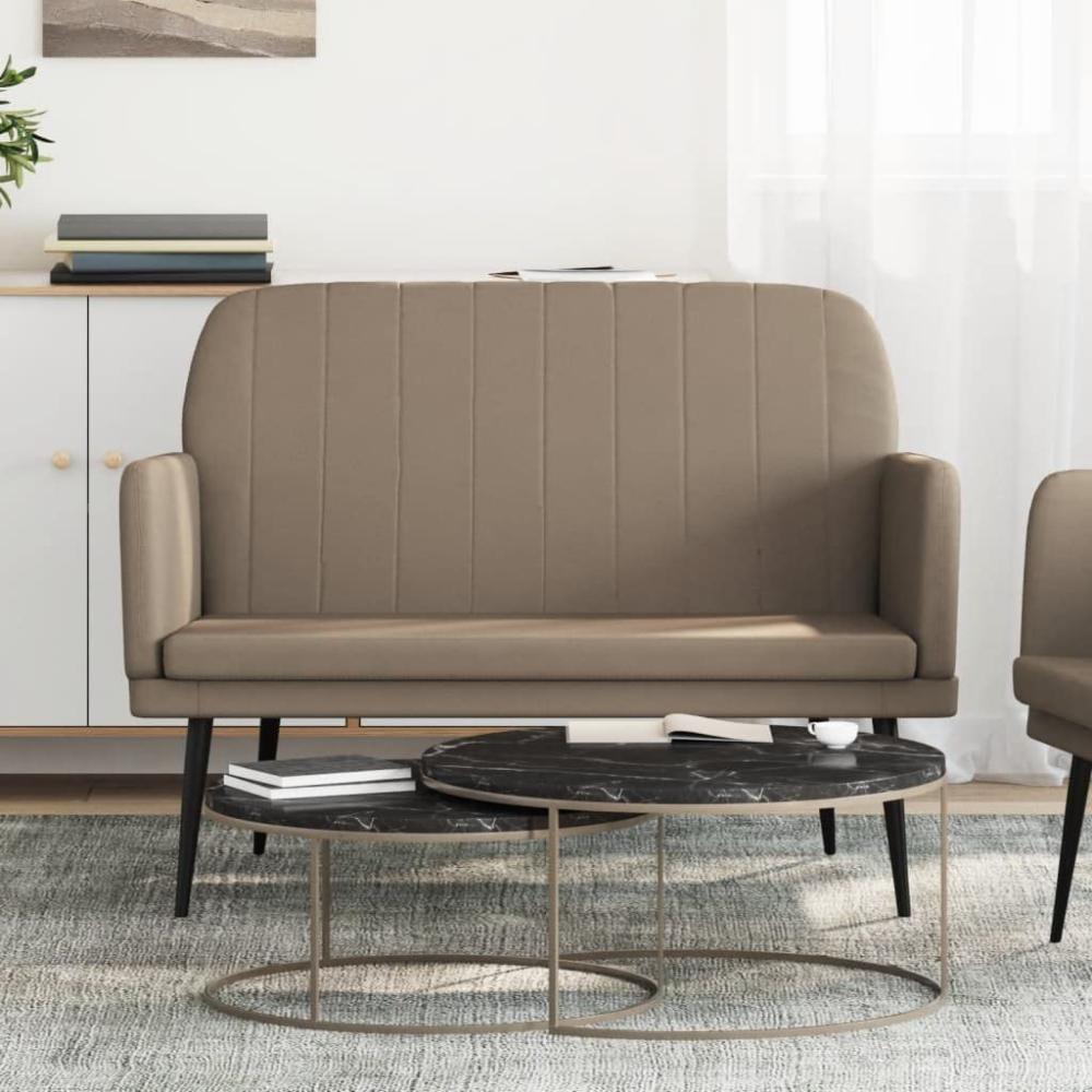 vidaXL Sitzbank Cappuccino-Braun 107 x 80 x 81 cm Kunstleder Bild 1