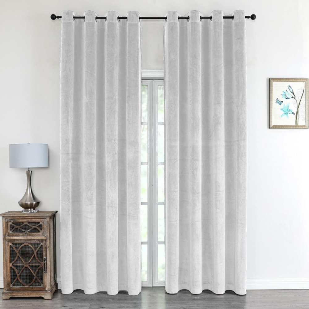 texpot Vorhang Samtvorhang 140 x 245 cm mit Öse wasserabweisend, Ösen (1 St), verdunkelnd Bild 1