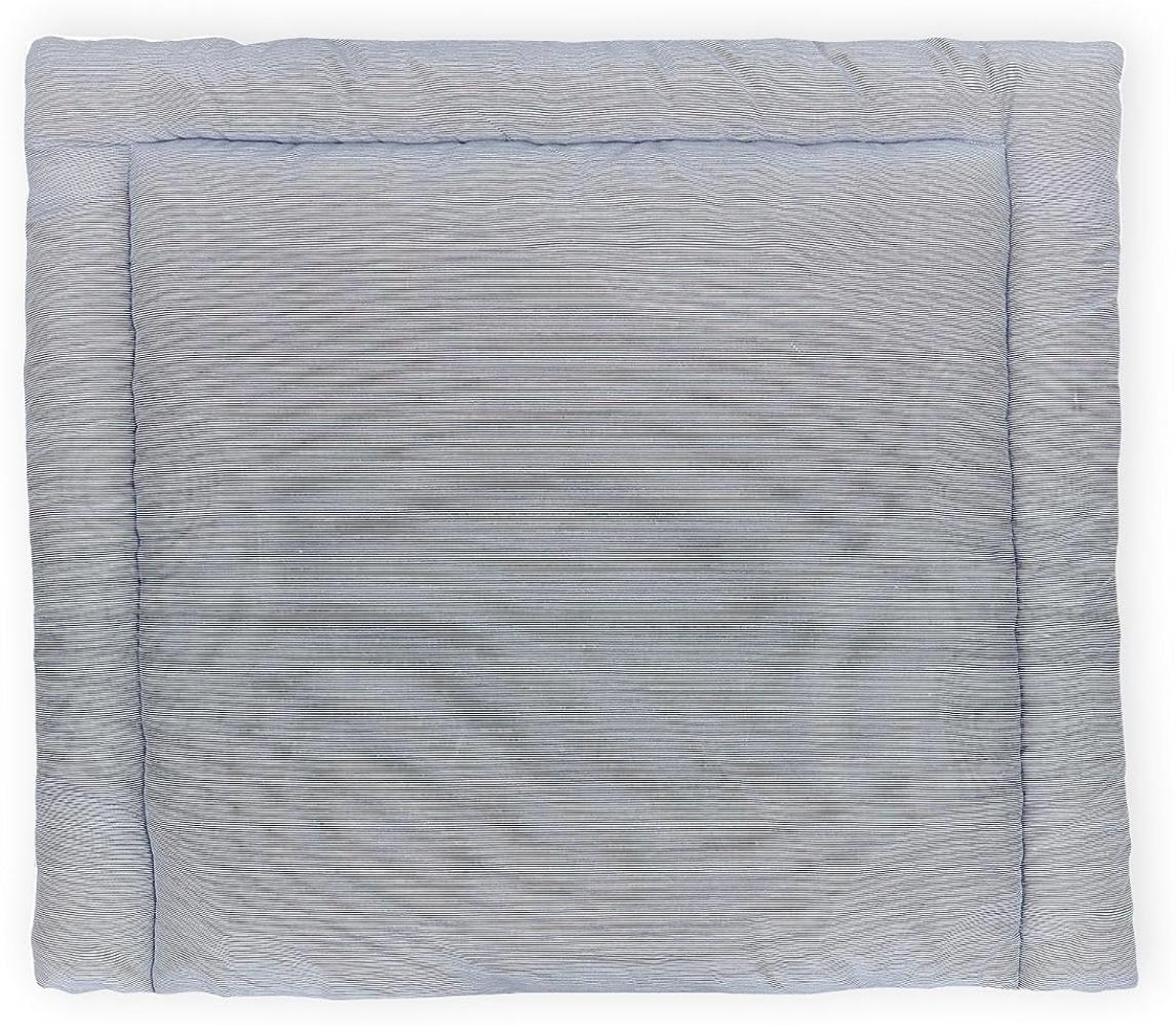 KraftKids BSW112 Wickelauflage in dünne Streifen dunkelblau, Wickelunterlage 75x70 cm (BxT), Wickelkissen, mehrfarbig, 630 g Bild 1