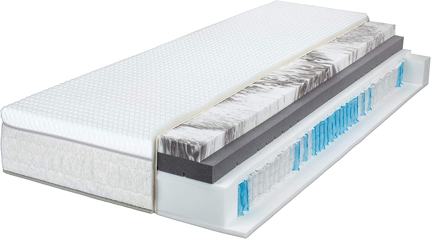 Breckle 'Sinfonia 1000 TFK Gel Turn' 7-Zonen Boxspring-Matratze H2/H3 integrierter Wendetopper 100x200 cm Bild 1