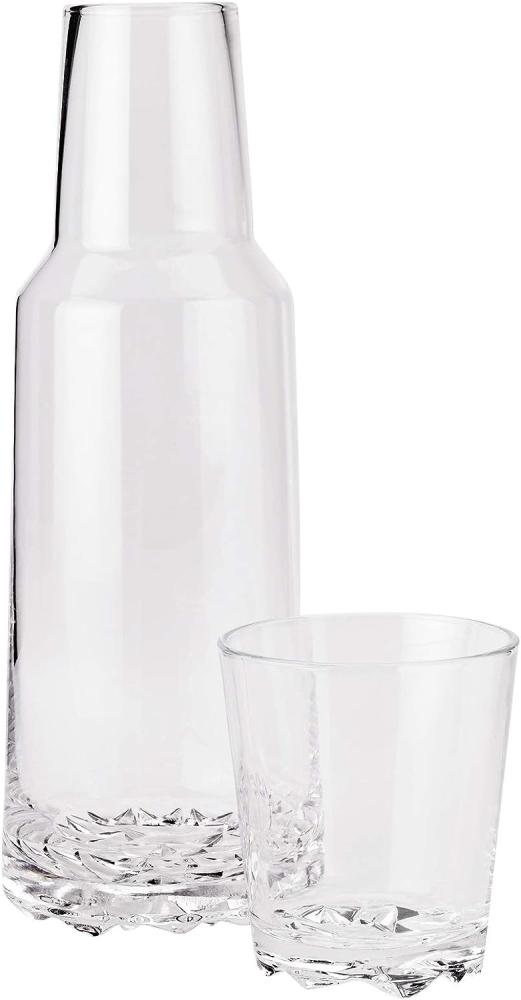 Stelton Karaffe Glacier mit Trinkglas, Wasserkaraffe, Krug, Glas, Transparent, 1 L, 641 Bild 1