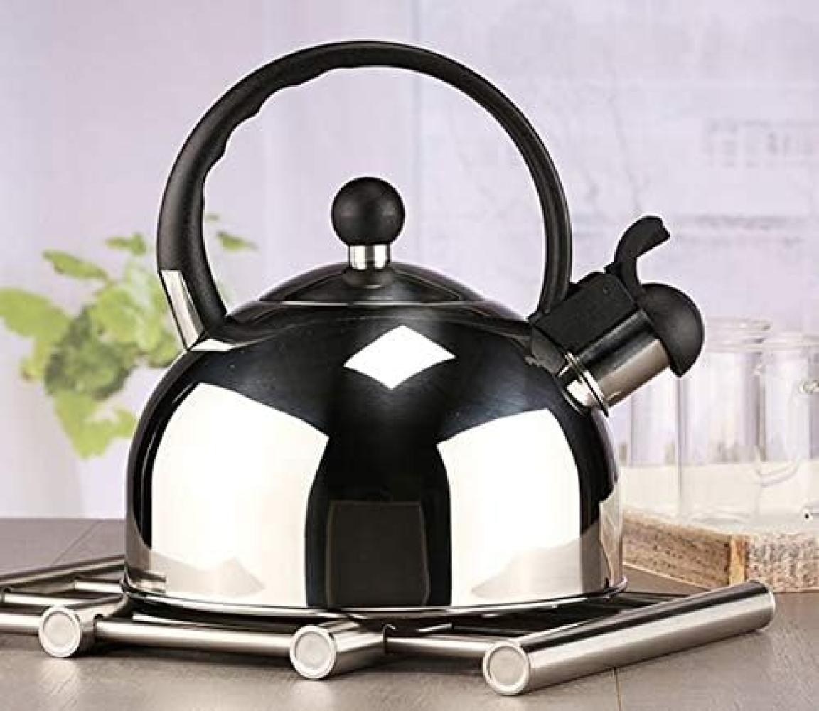 Edelstahl Flötenkessel, Wasserkocher Induktion, 2,5L Bild 1