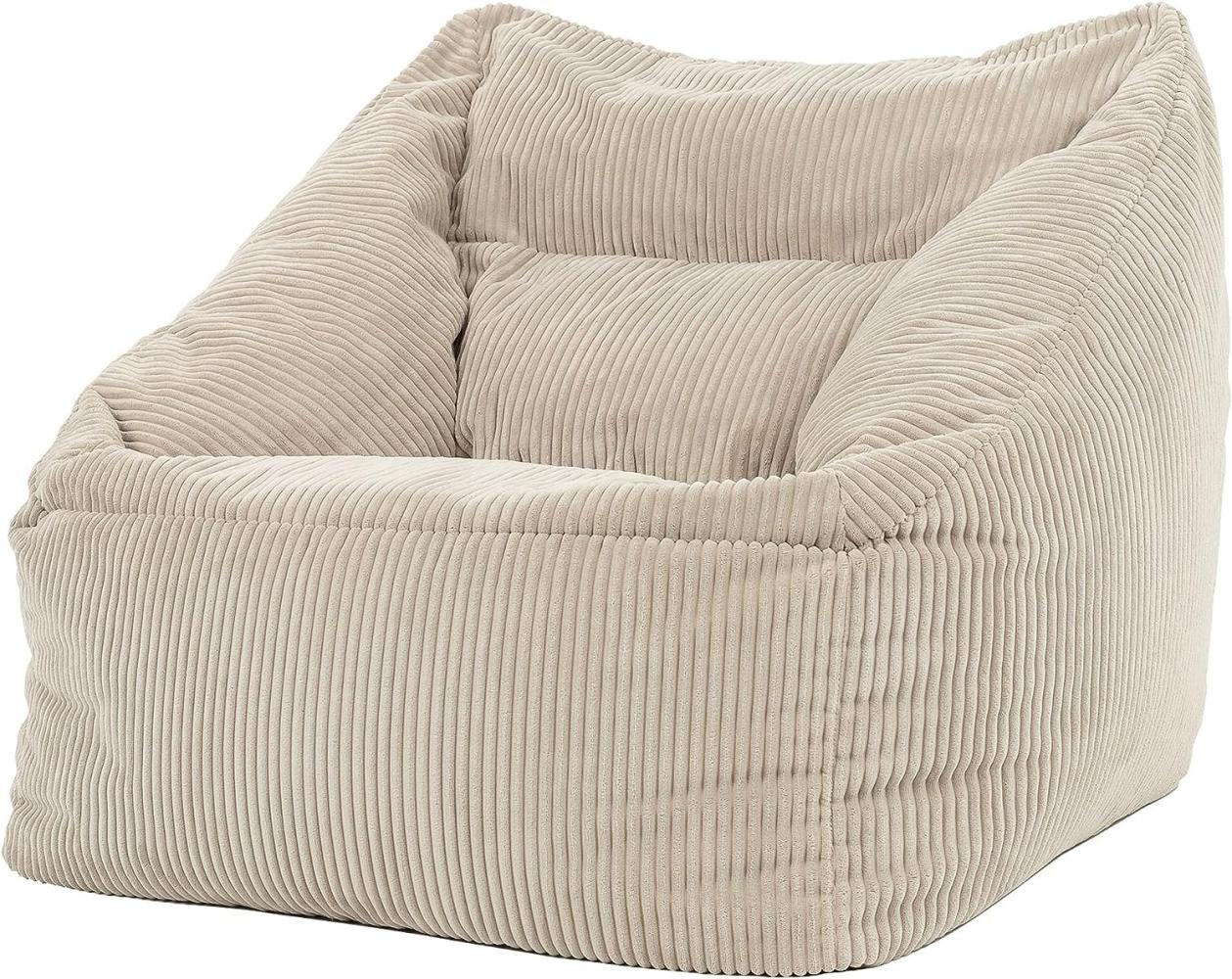 Icon Übergroßer Sitzsack-Sessel „Morgan“, Cord, Sitzsäcke für das Wohnzimmer, Schlafzimmer, Sitzsäcke für Erwachsene Bild 1