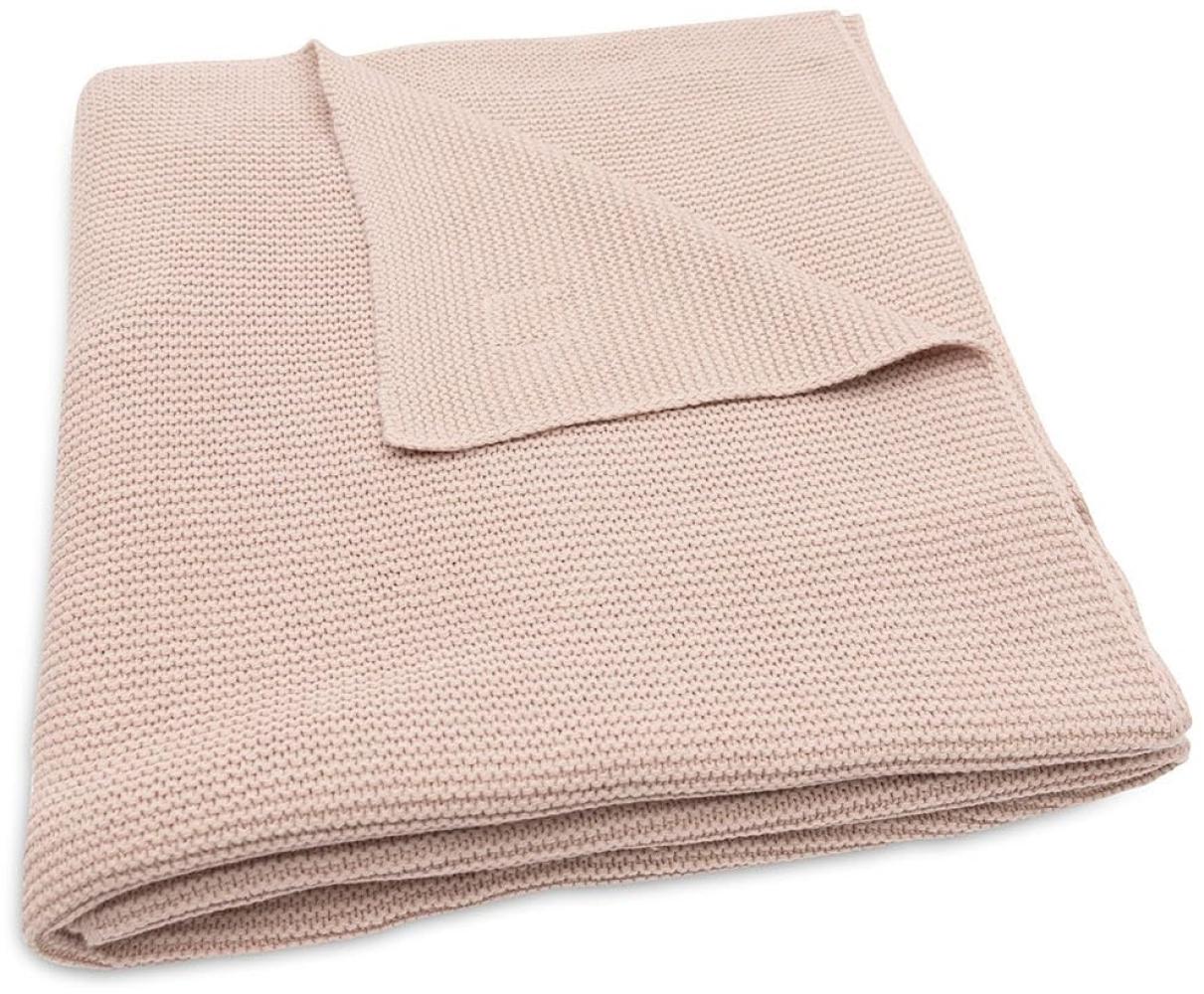 Jollein 516-522-67067 Kinderdecke Strickdecke Basic Knit rosa (100x150 cm) Bild 1