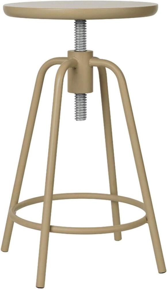 Blomus Atelier Hocker AROUND, Sitzhocker, Hartholz, Stahl pulverbeschichtet, matt vernickelt, Nomad, 66030 Bild 1