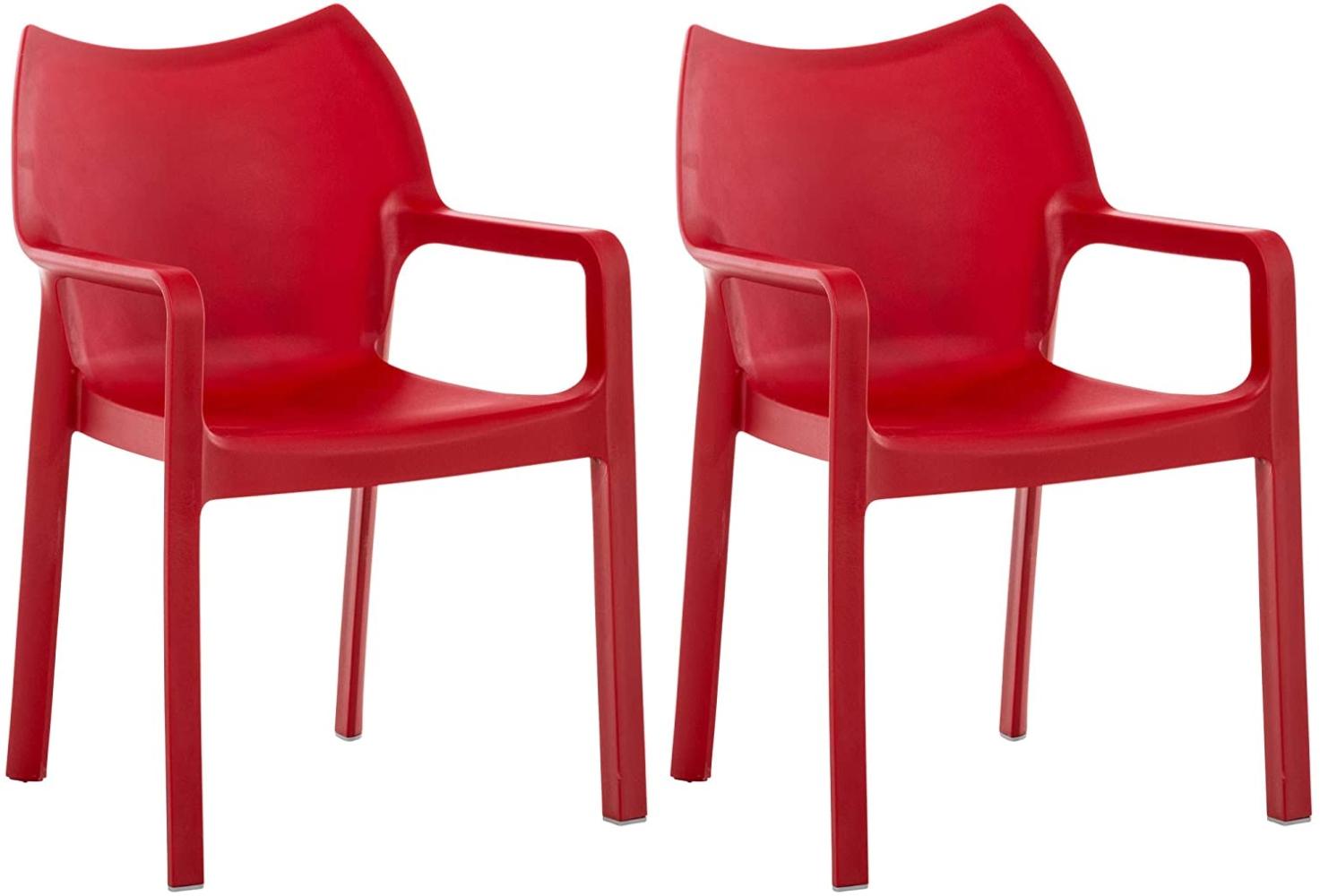 2er SET Stapelstuhl DIVA rot Bild 1