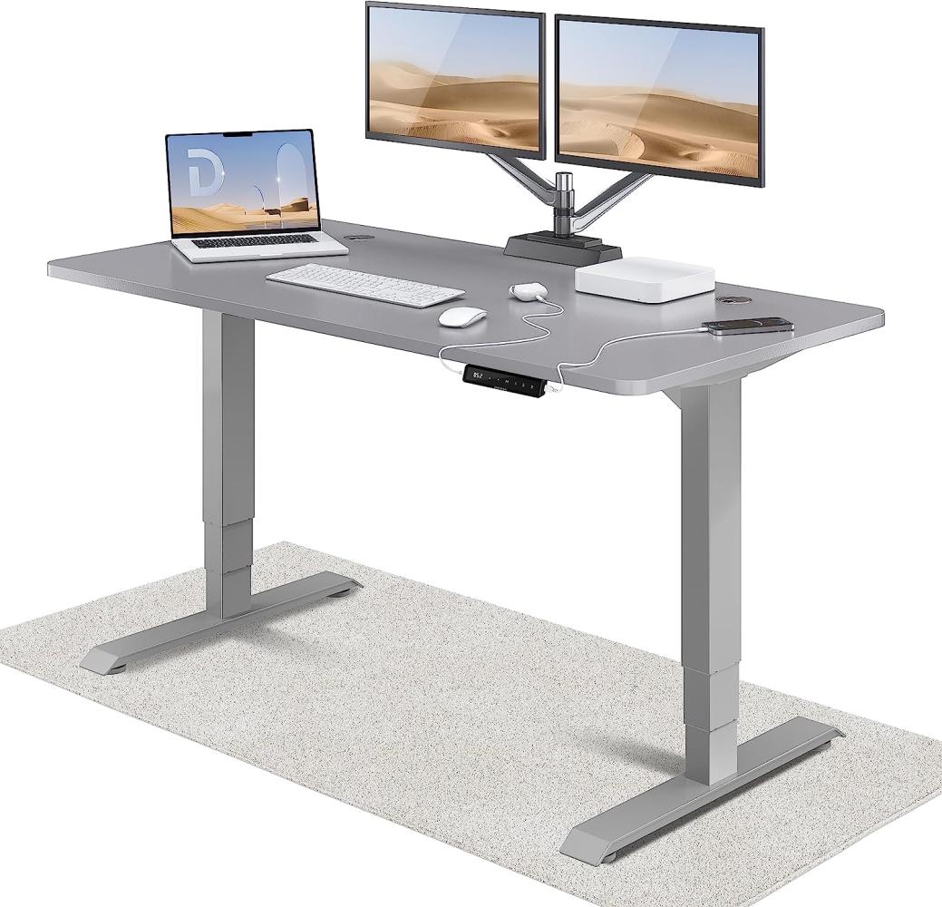 Höhenverstellbarer Schreibtisch (160 x 80 cm) - Schreibtisch Höhenverstellbar Elektrisch mit Flüsterleisem Dual-Motor & Touchscreen - Hohe Tragfähigkeit - Stehtisch von Desktronic Bild 1