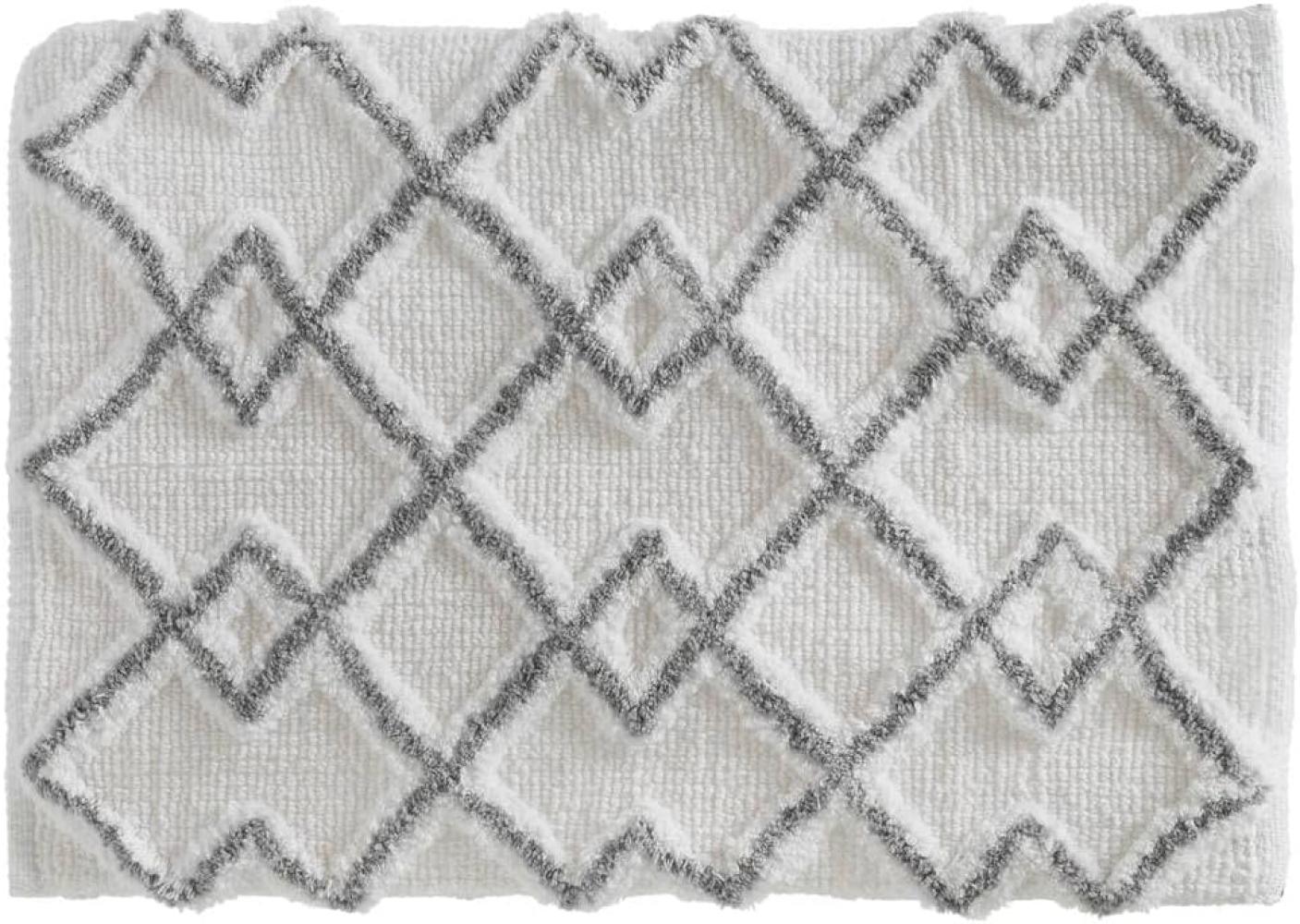 Badematte ETHNIC, 50 x 75 cm, Grau Bild 1