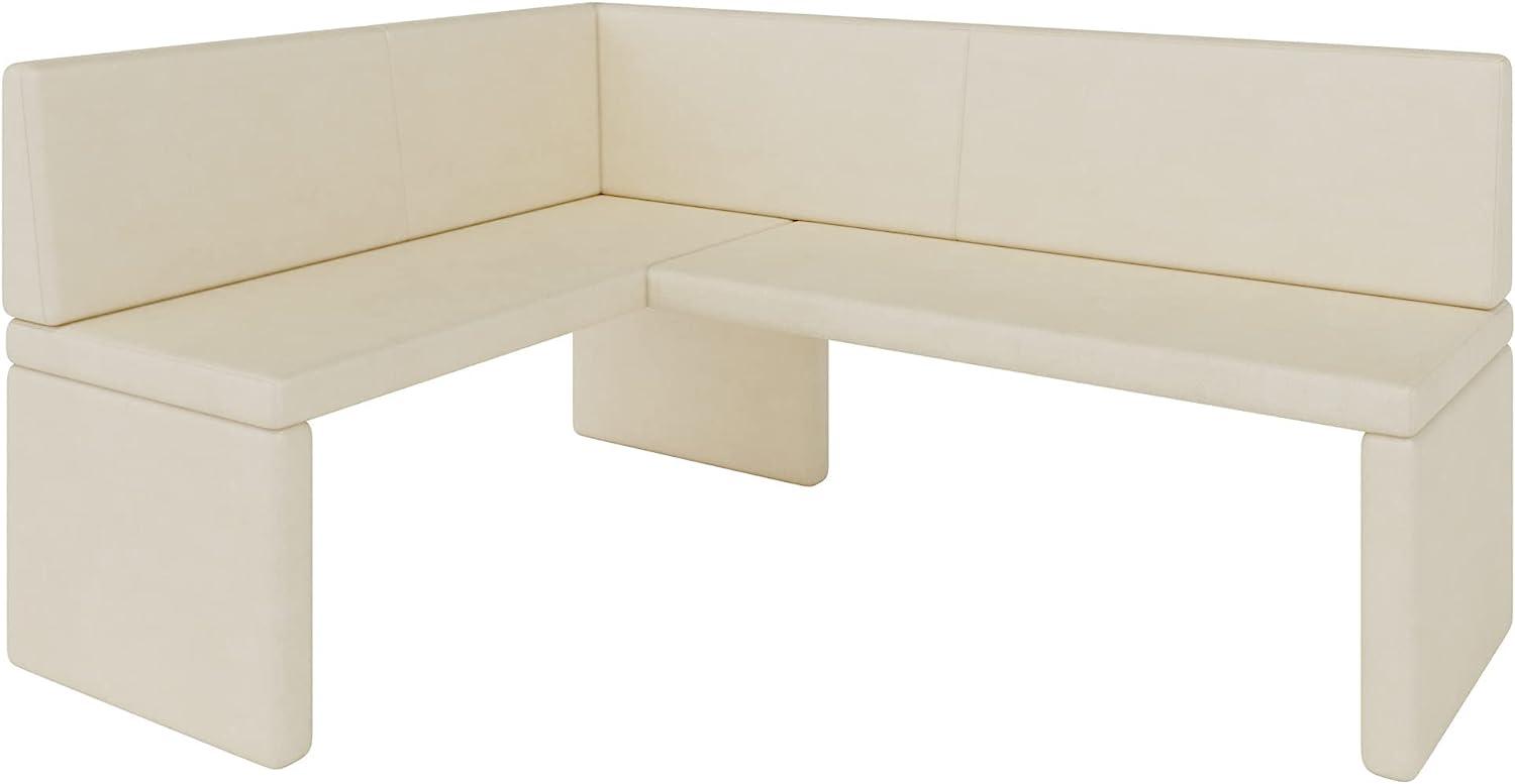 Eckbank Akiko Corner Bench - Eckbankgruppe für Ihrem Esszimmer, Küche modern, Sitzecke, Essecke. Perfekt für Küche, Büro und Rezeption. Solide und Starke Verarbeitung. (Soft 18, 128x168cm Links) Bild 1