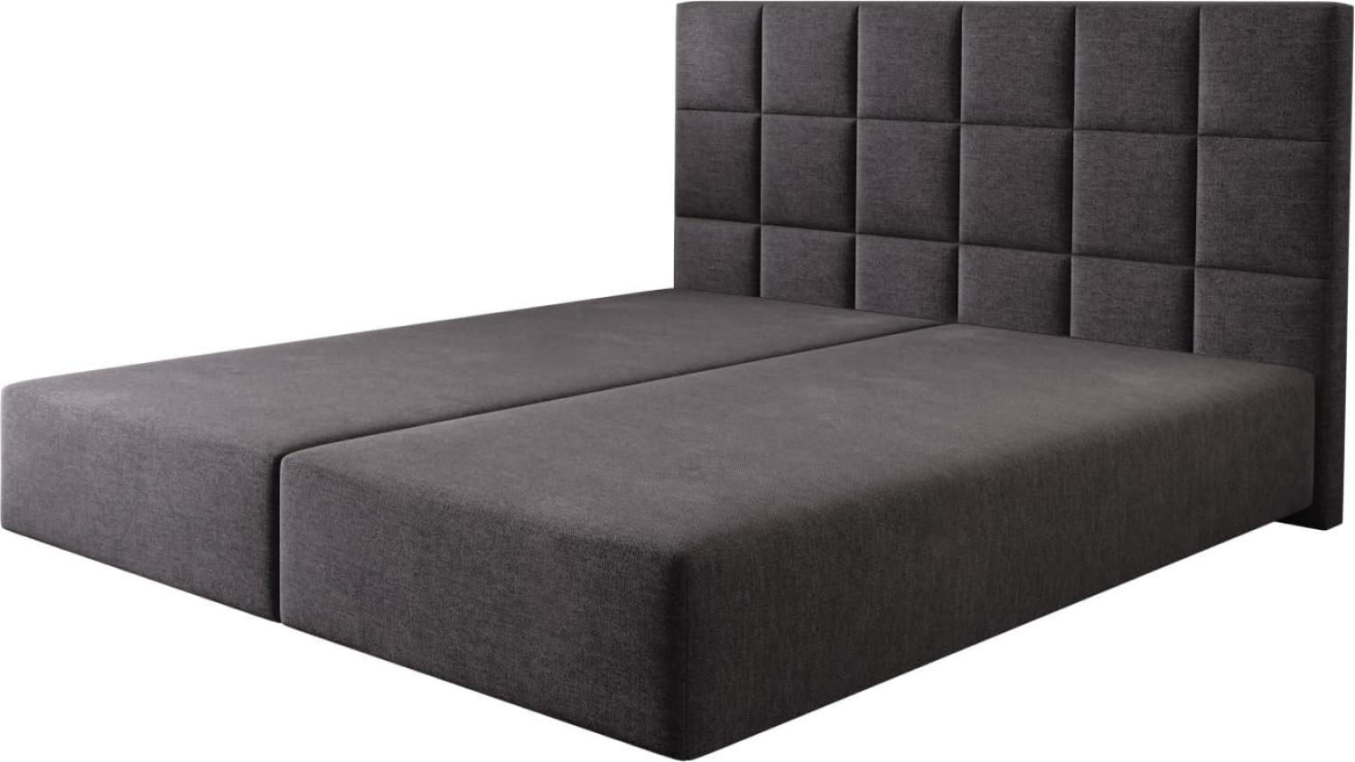 Boxspringgestell Dream-Fine 180x200 cm Mikrofaser Schwarz Bild 1