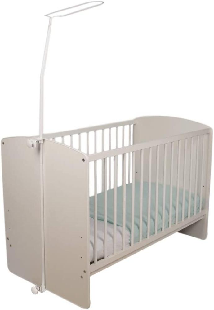 Tega Baby Himmelhalter mit Himmelbettstange für Babybett mit Klemmen, weiß DM-009 Bild 1