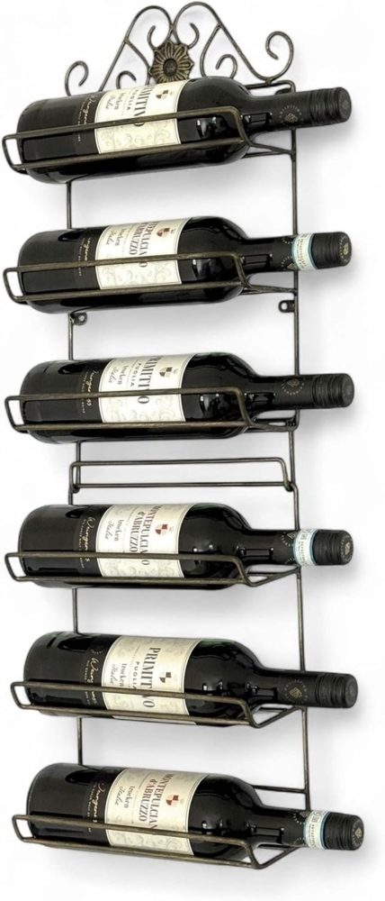 DanDiBo Weinregal Wand Metall Schwarz 240404 Flaschenregal Schmal Wandmontage Wine Rack Weinflaschenhalter Weinhalter Flaschenhalter Bild 1