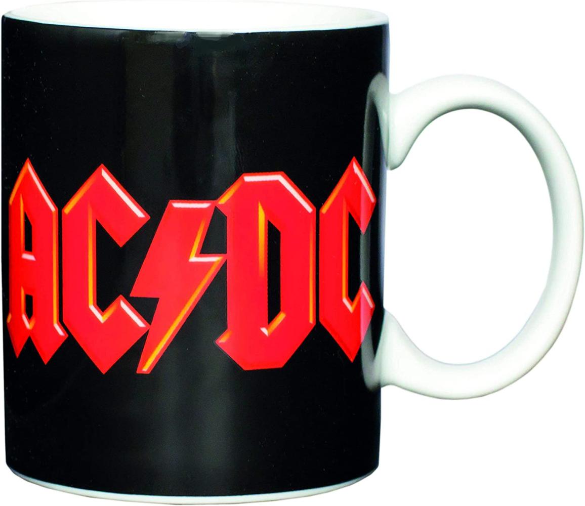 AC DC Kaffeetasse Logo, Porzellan, schwarz, 8 cm Bild 1