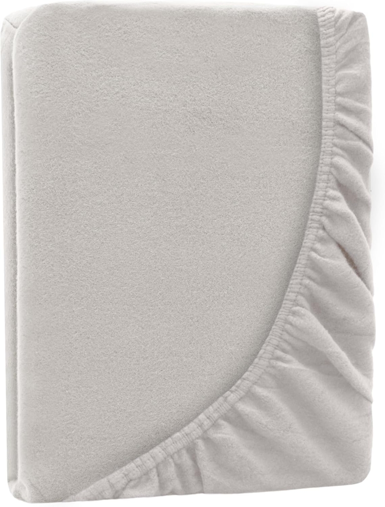 NatureMark Spannbettlaken Winter Thermo Fleece Spannbettlaken, 80% Baumwolle und 20% Polyester, Gummizug: rundum, (1 Stück), 140 x 200 cm bis 160 x 200 cm - Naturweiß Bild 1