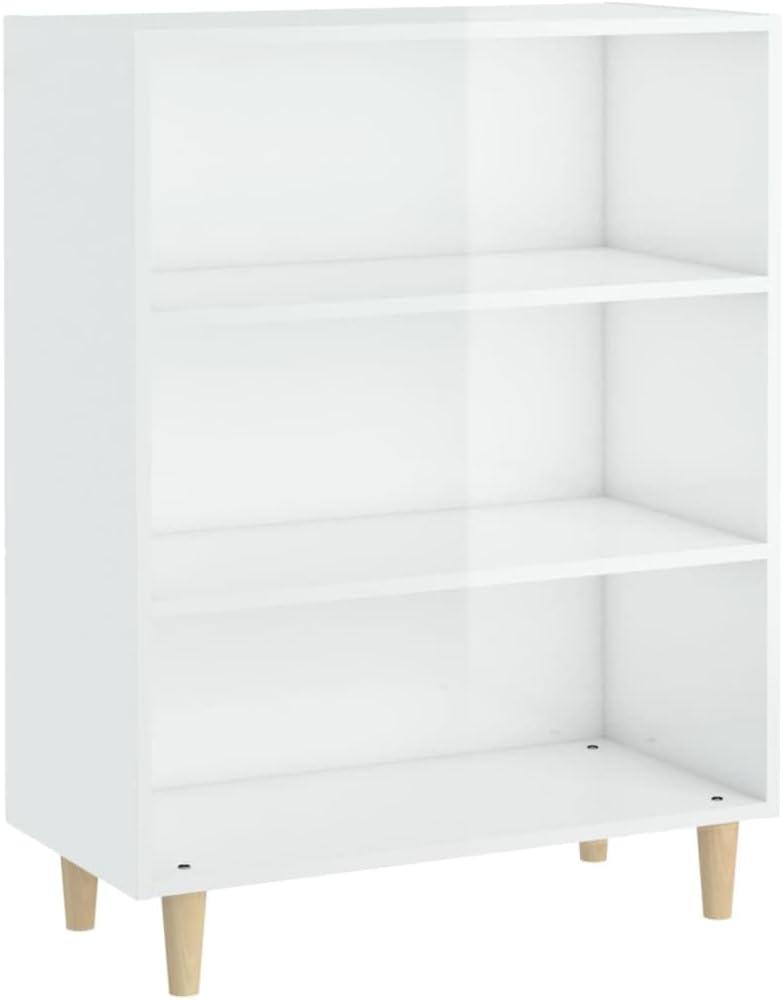 Sideboard Hochglanz-Weiß 69,5 x 32,5 x 90 cm Holzwerkstoff [812246] Bild 1