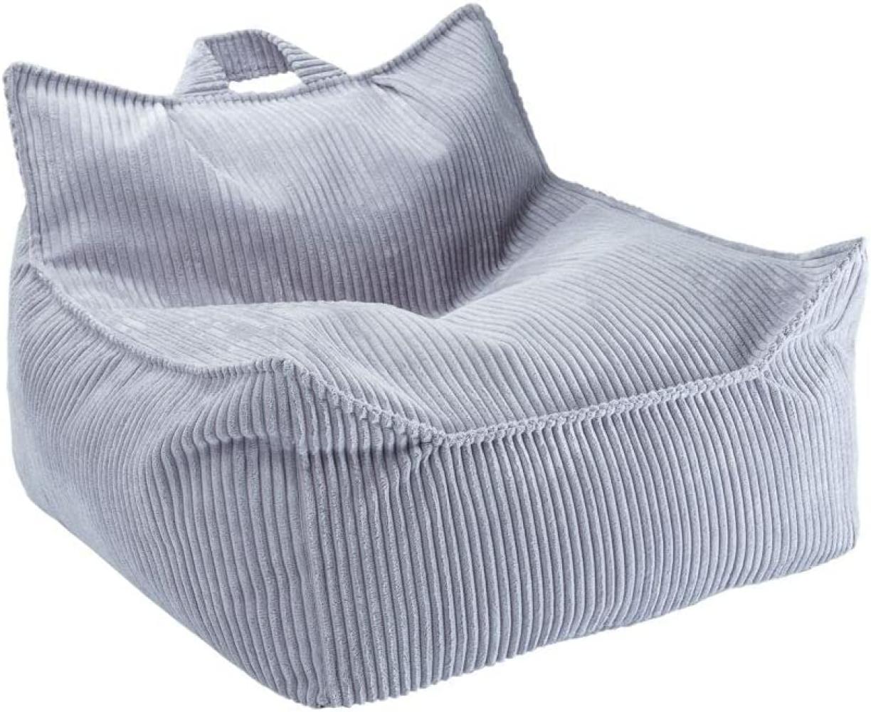 Sitzsack, Beanbag, in blueberry blau, aus Cordstoff, von wigiwama Bild 1