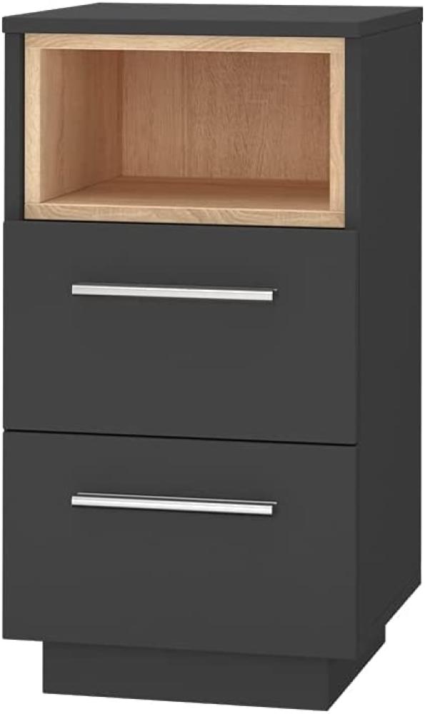 Vicco Nachtschrank Nachttisch Nachtkommode 2er Set Beatrice Anthrazit 2 Schubladen Bild 1