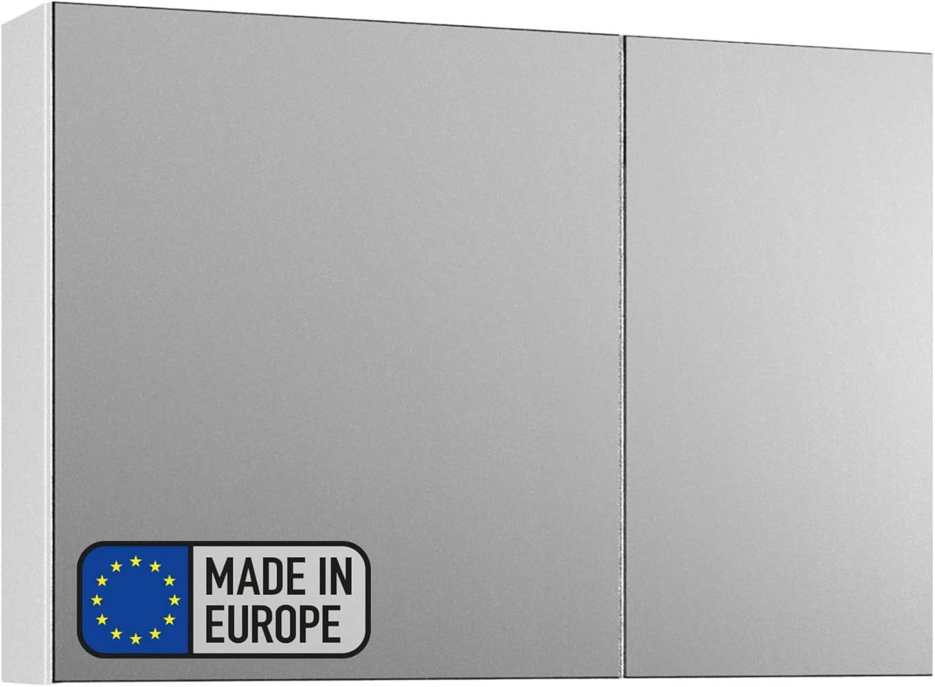 BADEDU GERS Spiegelschrank 80 cm breit, Weiß Bild 1