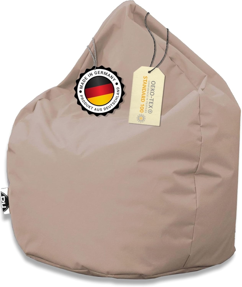 PATCH HOME Patchhome Sitzsack Tropfenform - Beige für In & Outdoor XXL 420 Liter - mit Styropor Füllung in 25 versch. Farben und 3 Größen Bild 1