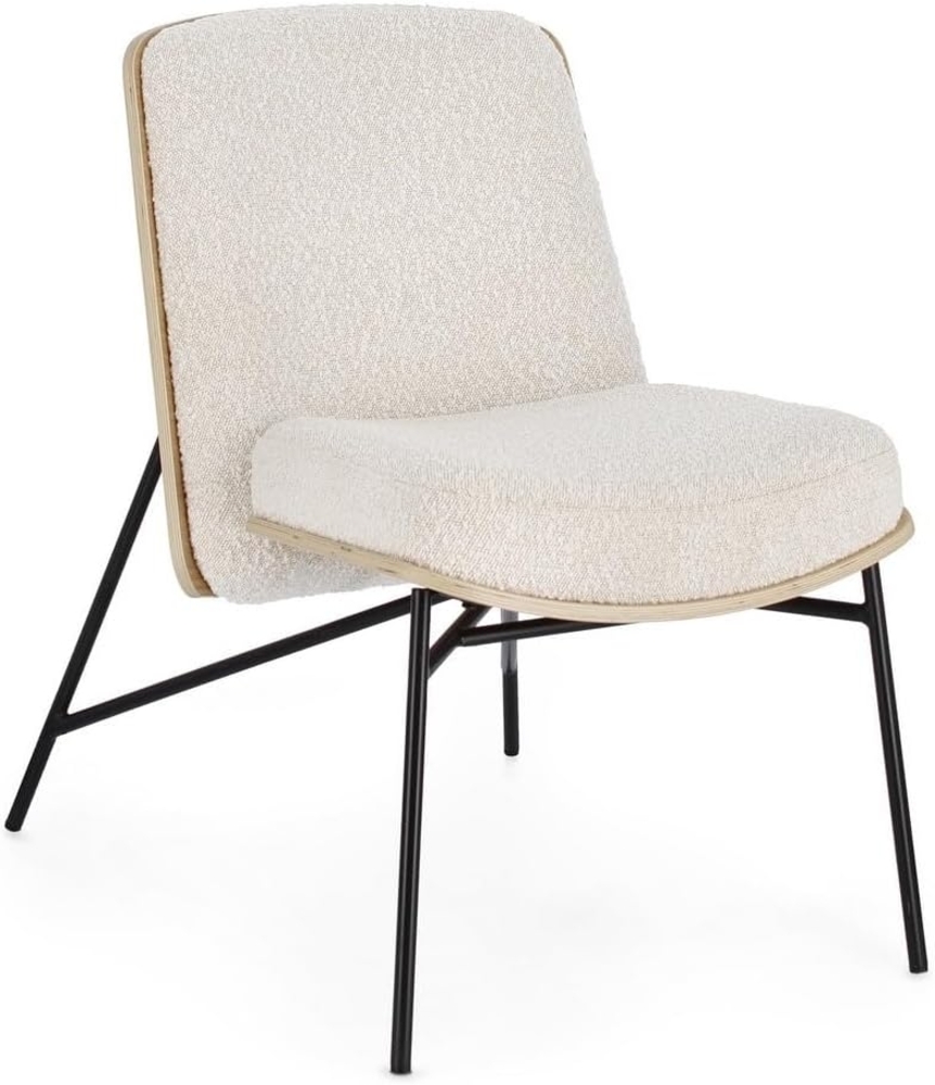 Sessel Emerson aus Boucle-Stoff, Beige Bild 1