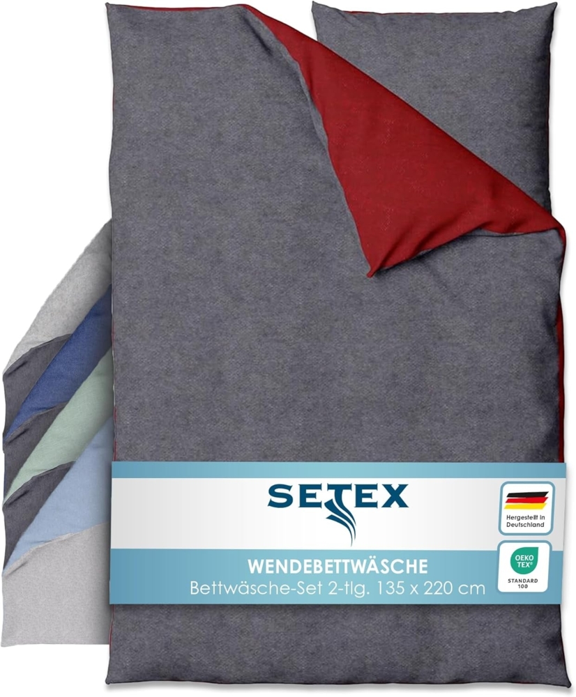SETEX Wendebettwäsche Feinbiber, Biber, 2 teilig, mit Wendefunktion Bild 1