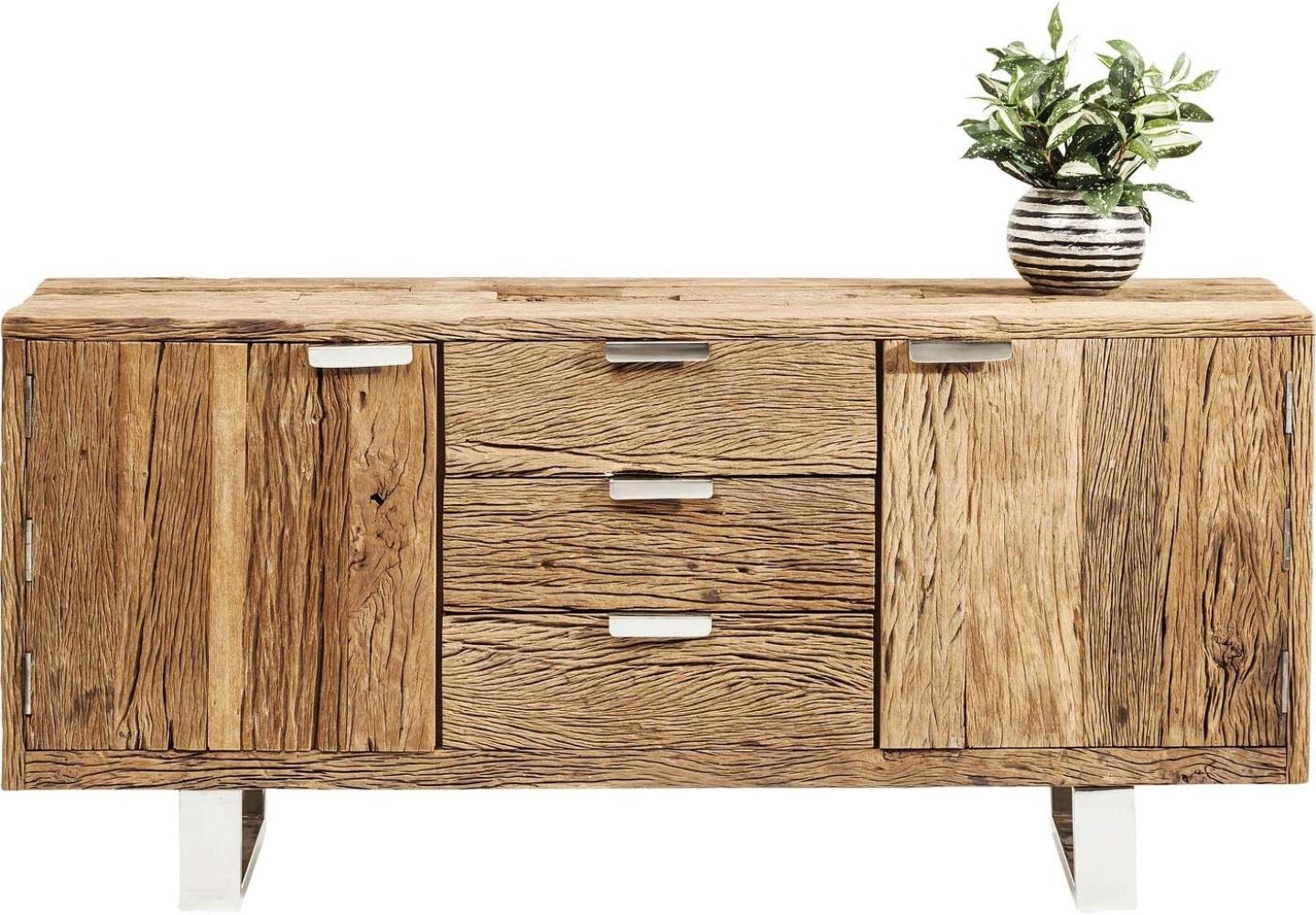 Kare Design Rustico Sideboard, rustikales Sideboard, modernes Sideboard, Massivholz Sideboard, Holz Sideboard, (H/B/T) 75 x 160 x 40 cm Bild 1